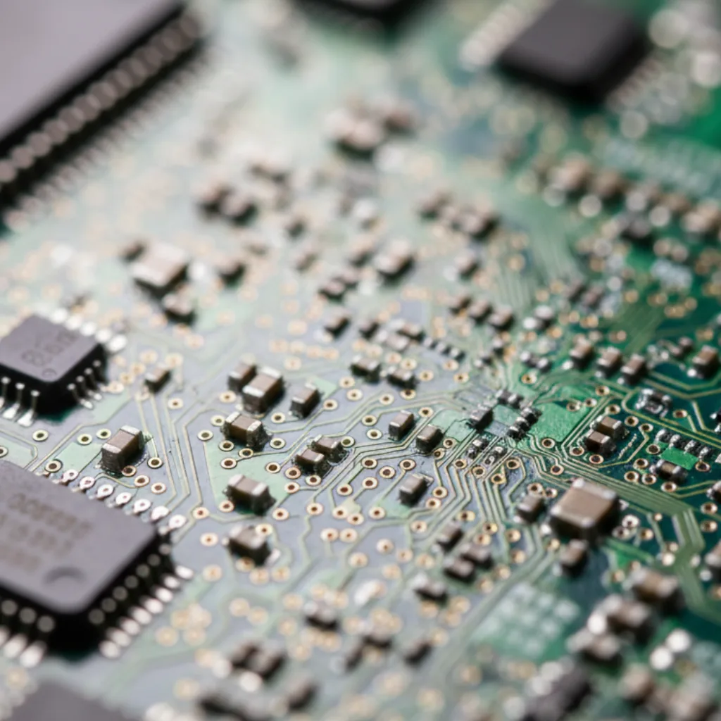 Composants électroniques de serveur symbolisant la maintenance technique web