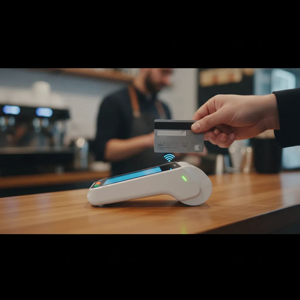 Paiement sans contact par carte bancaire dans un commerce local