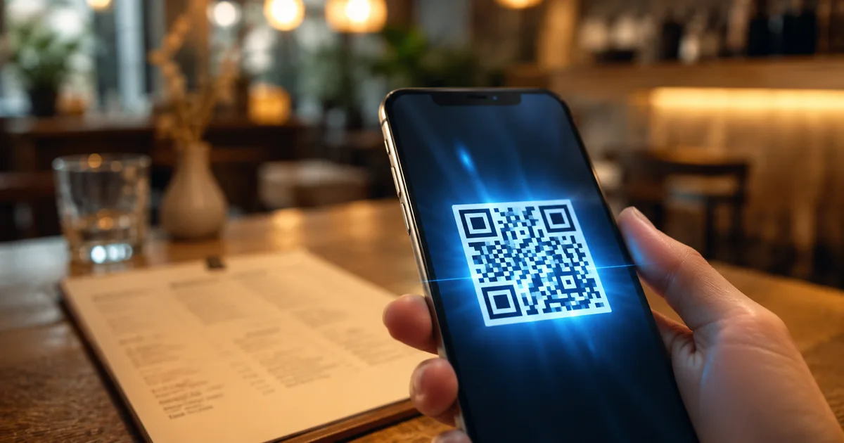 Smartphone scannant un QR code dynamique dans un contexte professionnel