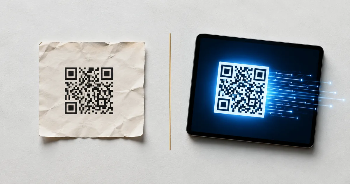 Scan de QR code illustrant la différence entre statique et dynamique